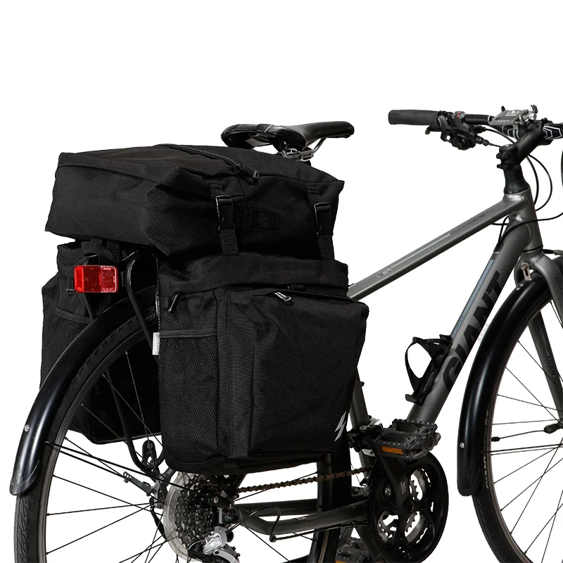 

ROSWHEEL 3 IN 1 37L MTB Mountain Road Bicycle Bike Trunk Bags Cycling Double Side Rear Rack Tail Seat Pannier Accessories