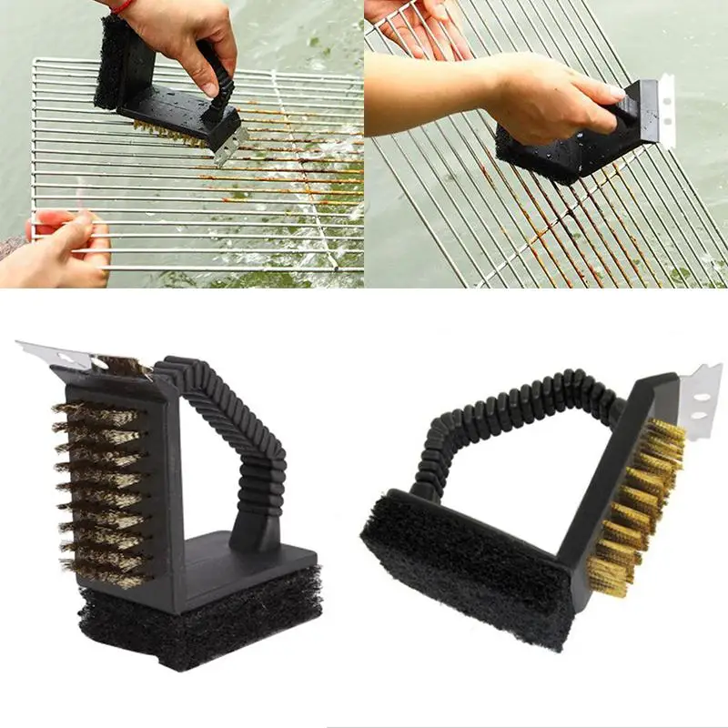 

3 in 1 Multifunctional Barbecue Brush Three With Kitchen Cleaner Cleaning