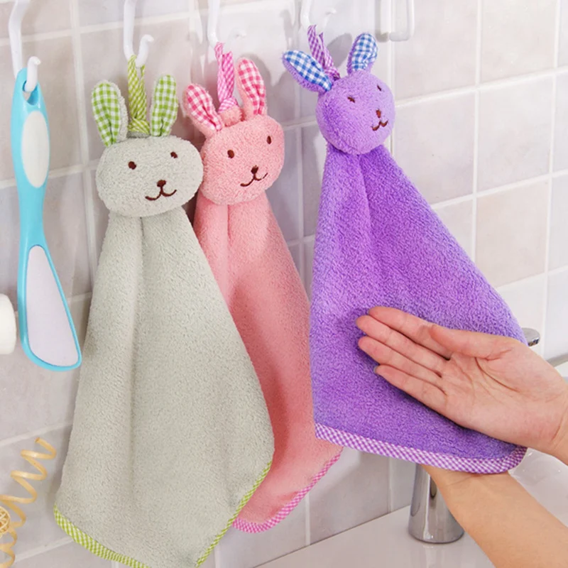 2pcs! star rabbit coral fleece wipes for cleaning cloth Wiping Rags