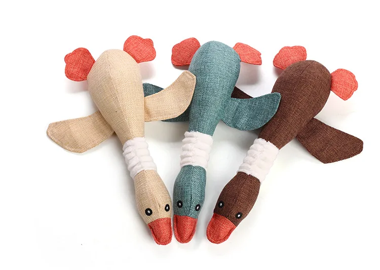 ANSINPARK lovely cat cat dog dog chew toy animal toy stuffed animal squirrel bite cloth fabric cartoon wild goose squeak toy j66