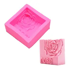 Квадратный силиконовая форма «Роза» 3D мыло Фондант для форм кекса торт декоративные приборы DIY аксессуары для выпечки