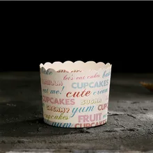 Большой красочный письмо украшения кекс чашки булочки торт лайнеры коробка Держатели Свадьба День рождения выступает