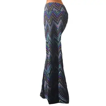 

2019 Spring And Summer Female New Arrival Fashion Multicolored Print High Waist Maxi Skirt Long Skirt party wearing