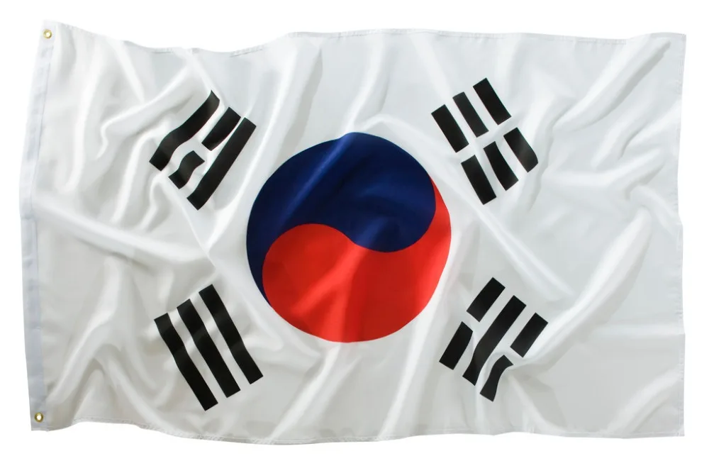 Большой Флаг Южной Кореи полиэстер корейский Национальный Баннер 3x5ft Taegeukgi парад/Фестиваль/украшение дома Новая мода