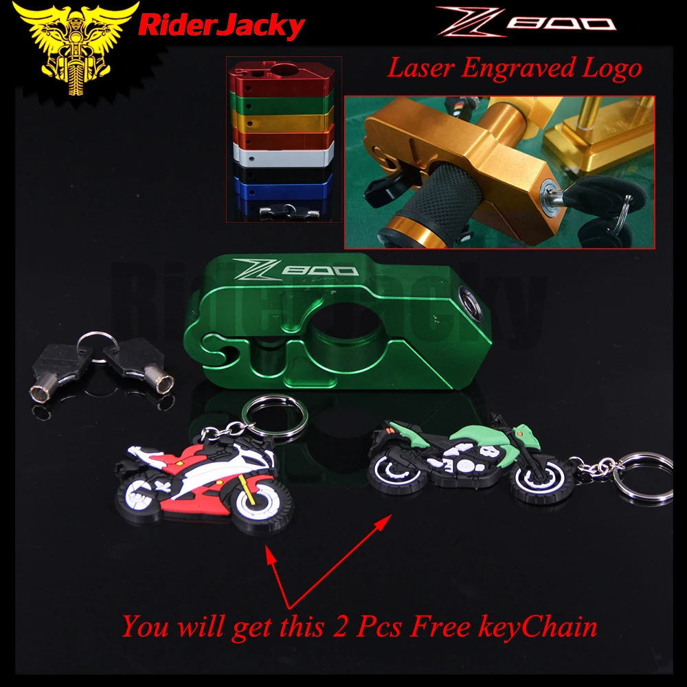 

RiderJacky Motorcycle Handlebar Lock Anti-Theft Lock Safety Theft Protection Locks For kawasaki Z800/E version 2013-2016 2015