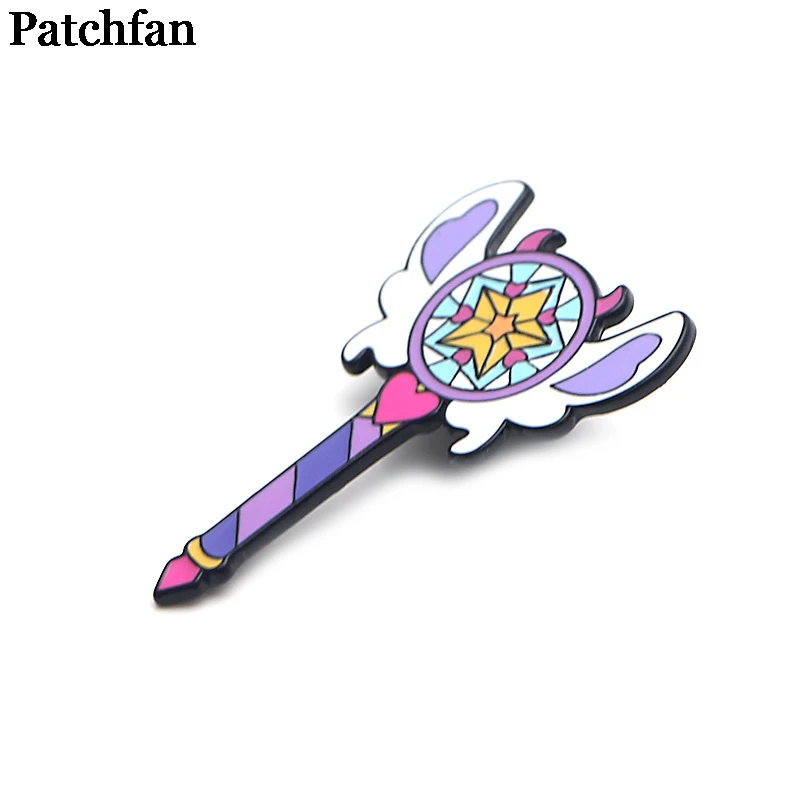 Patchfan Звезда Бабочка волшебная палочка цинка для галстука рюкзак одежда броши