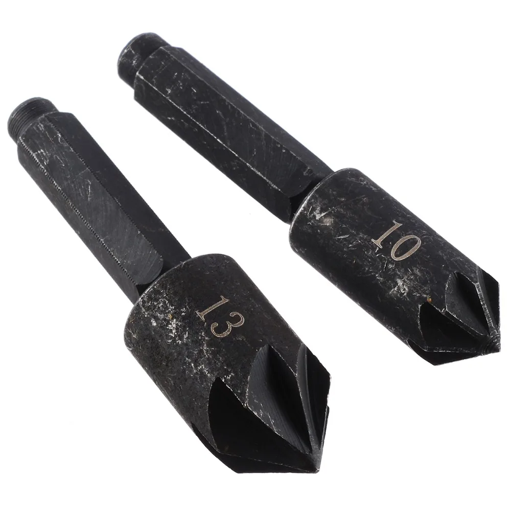  2Pcs 7 Flute Countersink Drill Bit 1/4