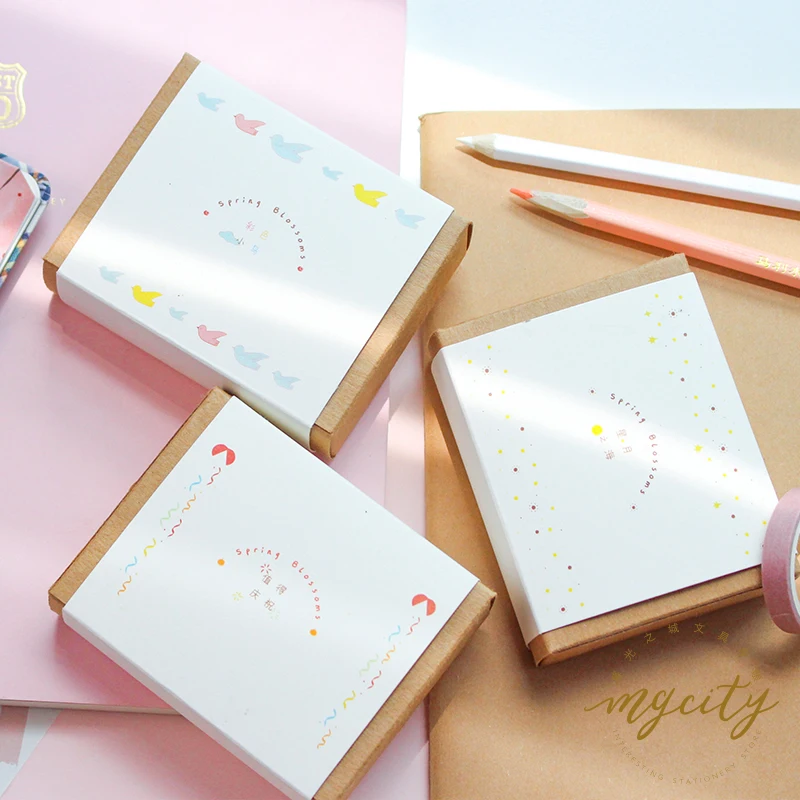 

1 set/1 lot Spring flower series Memo Pad Sticky Notes Escolar Papelaria School Supply Bookmark notepad Label
