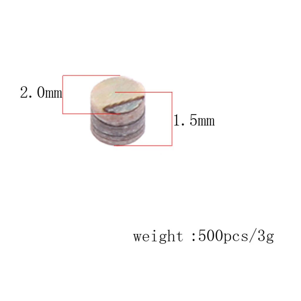 100Pcs Guitar Bass Fret Side Dot Position Marker Decal Inlay Abalone Shell 2mm for Electric Guitar Bbass Fingerboard