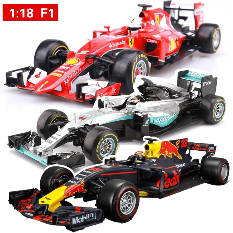 Модель литая автомобиля из сплава в масштабе 1:18 игрушка для Ferrari F1 металлическая