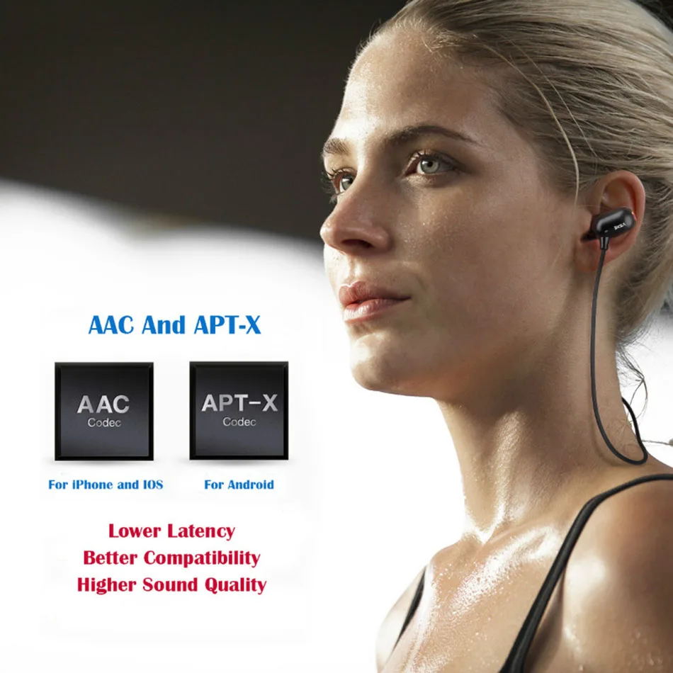 EKSA Bluetooth наушники беспроводные BT 4 1 IPX7 водонепроницаемые магнитные вкладыши