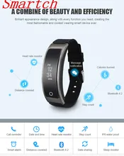 Smartch умный Браслет I8 Talk Band сердечного ритма Мониторы Приборы для измерения артериального давления часы с Шагомер сна Фитнес трекер Спорт браслет