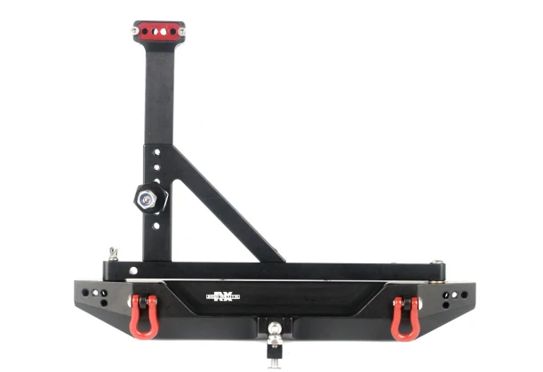 

1PC RX SCX10 Rear Bumper RC Cars Metal Anti-collision Bar with Spare Tire Carrier + Trailer Hook for RC Cars Modified Upgrades