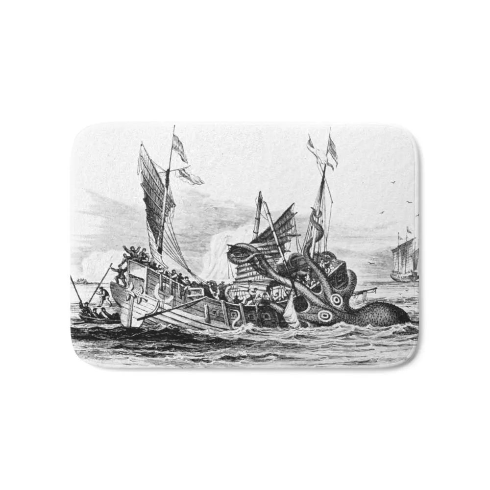 1810 винтажный морской Осьминог стимпанк Kraken Sea Monster рисунок принт Дени де монтфор