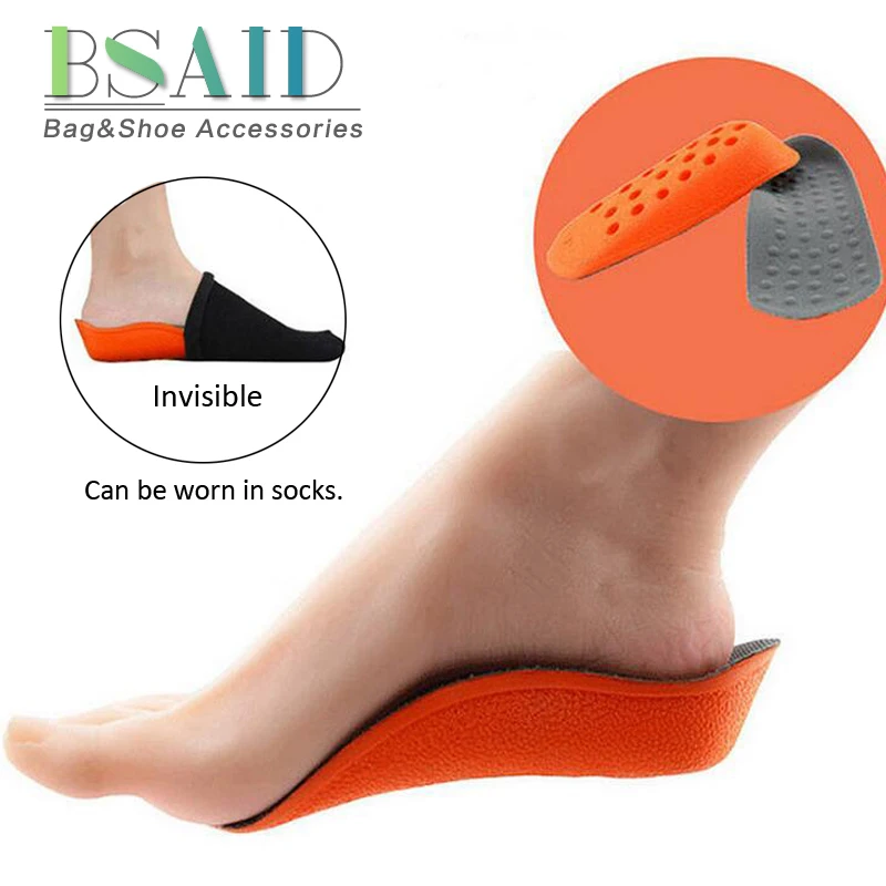 

BSAID Increase Height Inserts Insoles Unisex Foot Pads Breathable 2.5cm Height Increase Insole For Shoes Woman Men Shoe Pad New