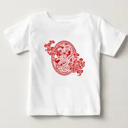 2019 последняя детская футболка в этническом китайском стиле с бумажным принтом детская футболка в китайском стиле s