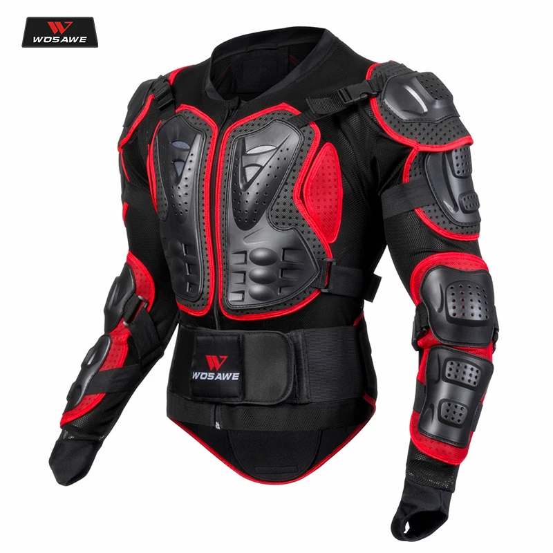 WOSAWE Men Full Body Motorcycle Armor Motocross Back Shoulder Chest Racing Protective Gear