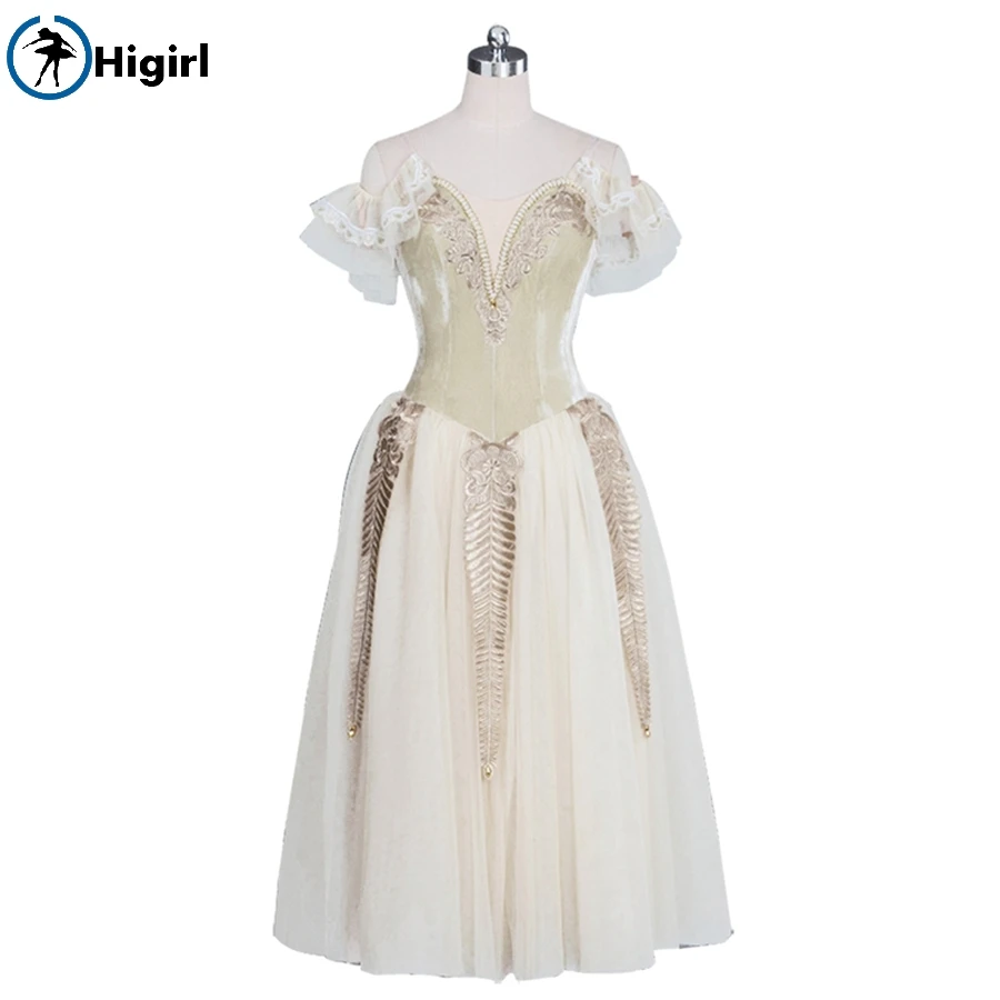 White ballet tutu costumes Fairy long dress  Adult Professional Ballet Long Tutu White Romantic Ballet Tutu Dress BT9048