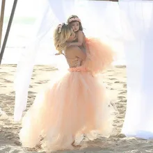Floor Length Wedding Skirt Tulle Overskirt Sexy Pleated Fashion Handmade Woman Tutu Female Long Skirt Lolita Saia Longa