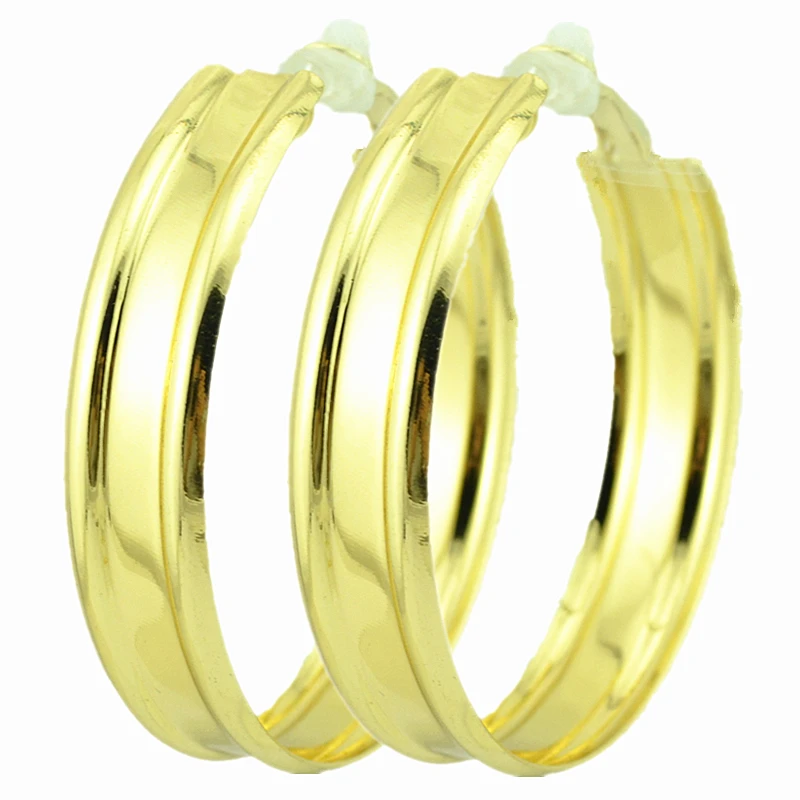

Big circle Clip on the ear Without piercing Earrings for women Fashion Leisure Jewellery Gold silver loop Youth ladies earrings