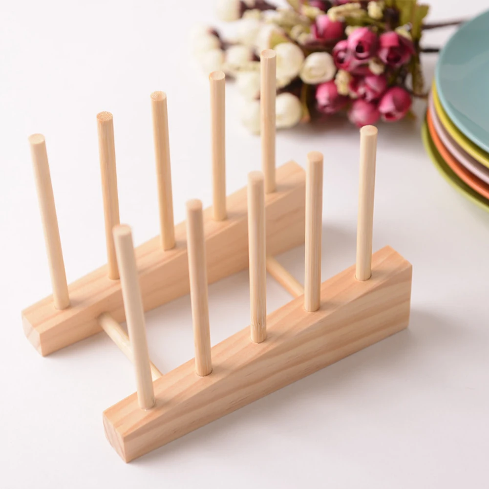 المطبخ الخشب حامل أرفف ل وضع الكتب والمجلات ، CD ، رمح ، لوحة ، وعاء ، كوب (7 متوسطة أطباق)