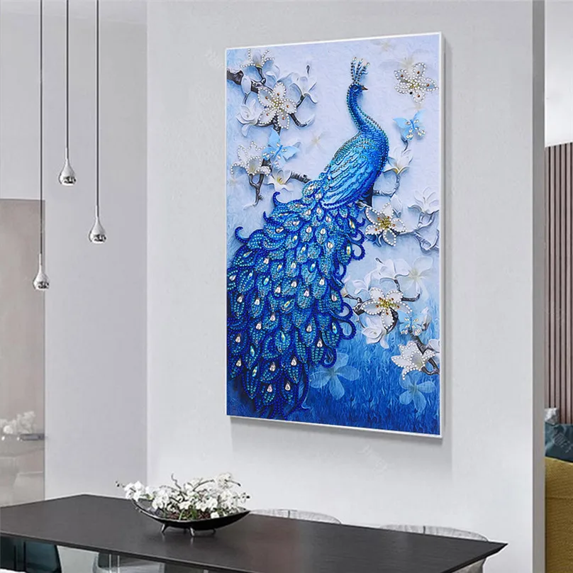 2019 new Animal partial Rhinestone Peacock 5D Diamond DIY Diamond Painting Special Daimond accessories Diamond Embroider #25j10 (9)