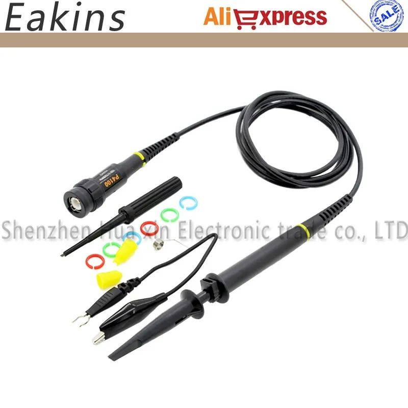 

P4100 Professional High Voltage Oscilloscope Probe Accessories 100MHz Alligator Clip Test Probe kit osciloscopio