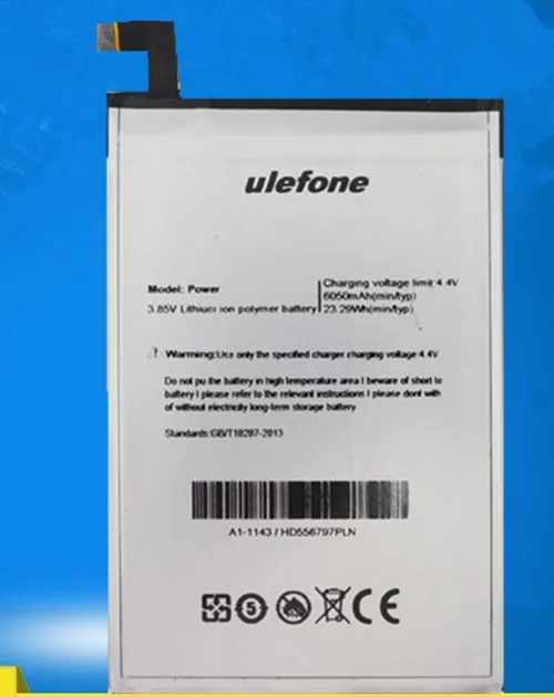 Для Ulefone мощность батареи Перезаряжаемые литий-ионный встроенный