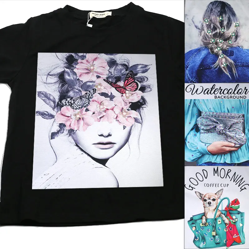 

Personality Big Printed Patch on Clothes Decorative T-shirt Fashion Sew on large Patches Applique for Clothing Sew Sticker