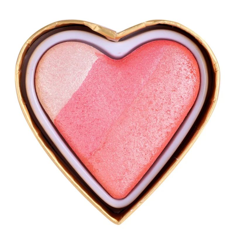 Гладкая палитра теней для век Shimmer Heart Shaped Blush Eye Shadow Makeup Cosmetic Blush Cream