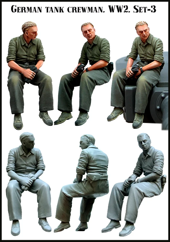 

1/35 Resin Figures Model Kit-C217 WW2 GERMAN. TANK CREWMAN Unassembled unpainted