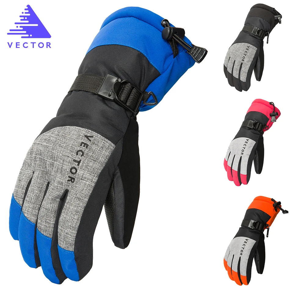 VECTOR Women Men Ski Gloves Snowboard Gloves Snowmobile Motorcycle Riding Winter Gloves Windproof Waterproof Unisex Snow