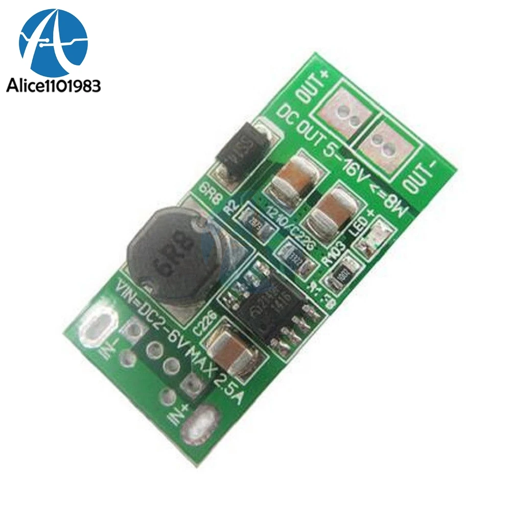 

8W USB Input DC-DC 1V 2V-6V 5V to 12V Step Up Boost Module Power Supply Converter Charger Diy Kit Electronic PCB Board Module