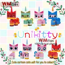 80 шт/лот Supe Heroes Unikitty Angry Astro Queasy Biznis Kitty носить очки и костюм модель строительные блоки Детские Подарочные игрушки