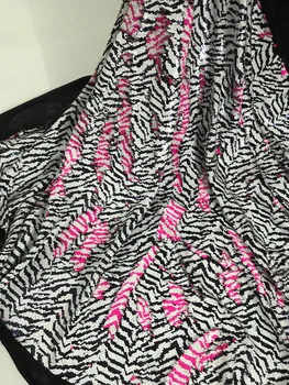 

nigerian sequins lace fabric JIANXI.C-91409 high quality african tulle lace fabric 5yards embroidered tulle lace fabric