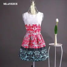 Fashion Bottoming Dress Summer Style Women Dress Vintage Printing Sexy Party Dresses font b vestidos b