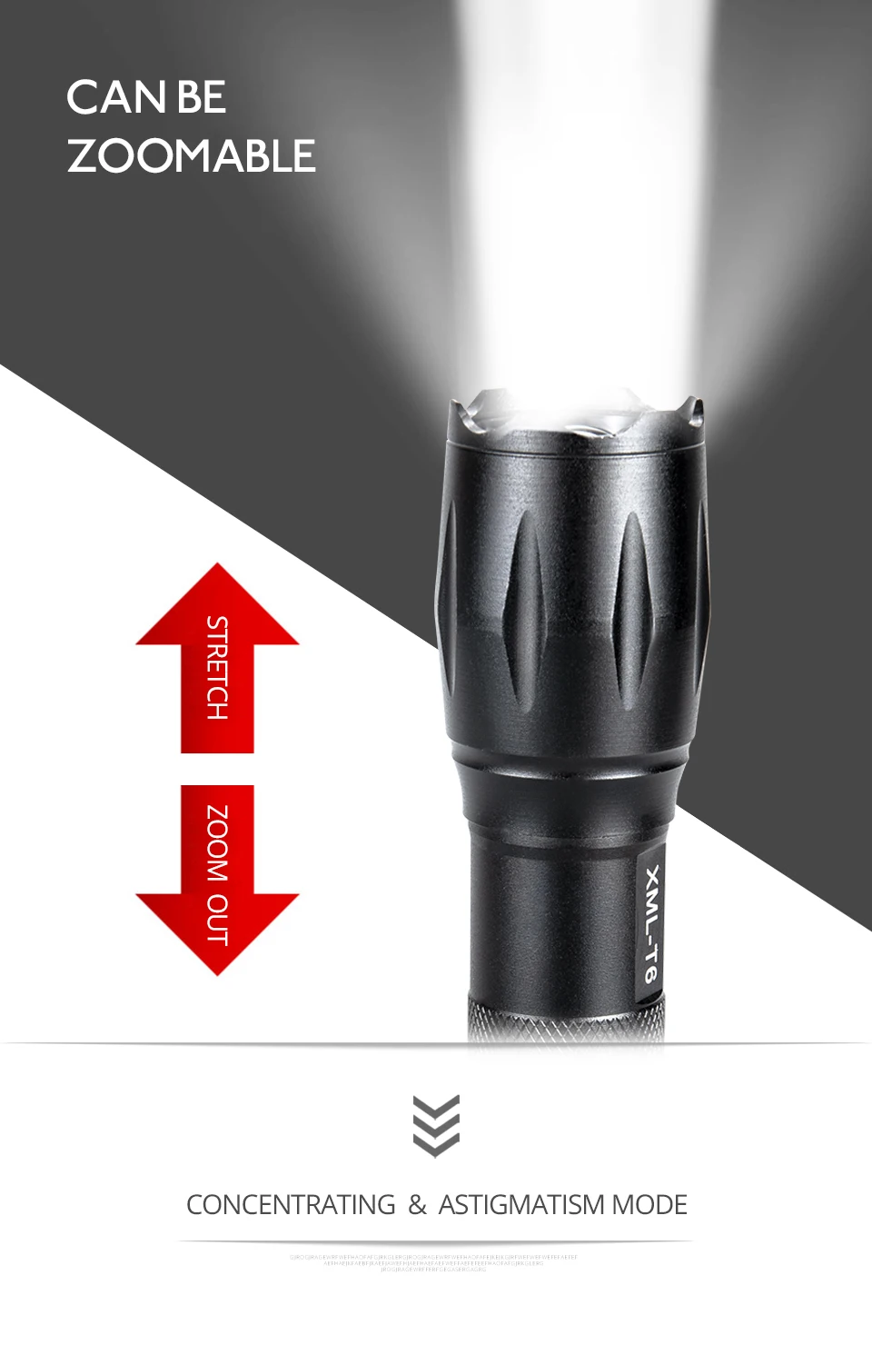 CREE XML T6 Rechargeable LED Flashlight Torch 4000 Lumens Powerful Linterna LED Flash Light Tactical Waterproof By 18650 Battery (5)