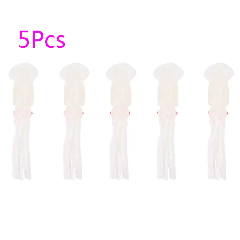 5 pieces of hook. Fishing lure shrimp worms. Soft bait. Squid sharp fish hook. Simulated shrimp. Transparent fluorescent light