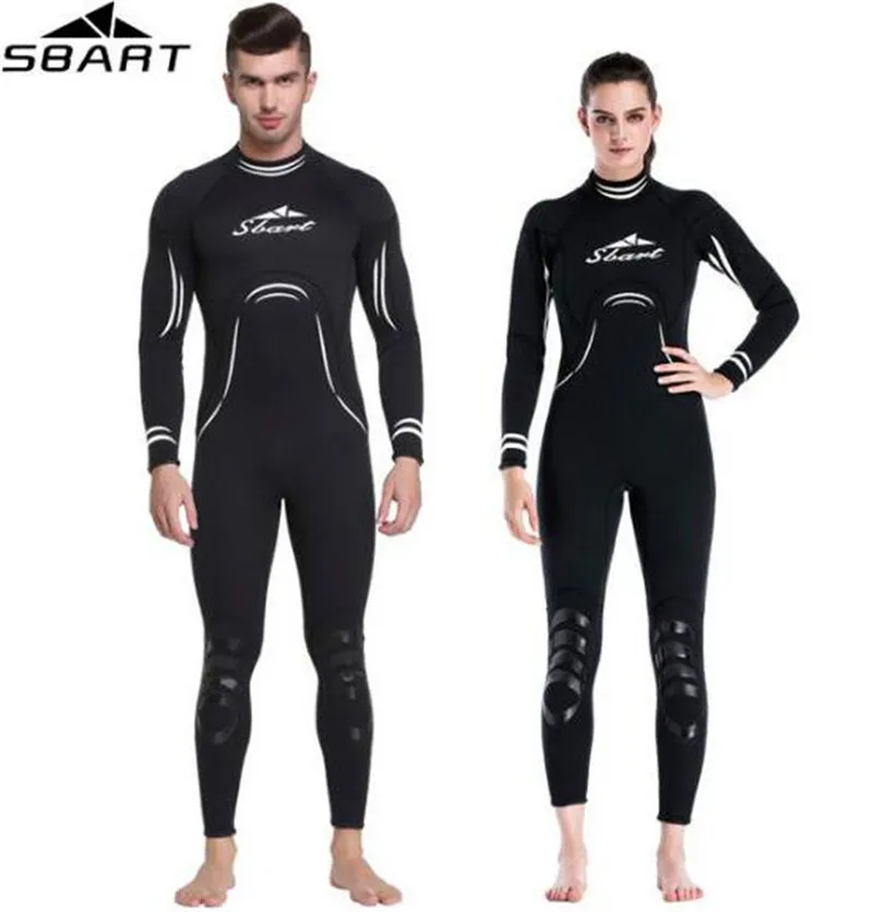 

SBART 3MM Neoprene Scuba Diving Suit Surfing Women's Wetsuit Men Warm Full Body Spearfishing Wet Suit For Underwater Hunting