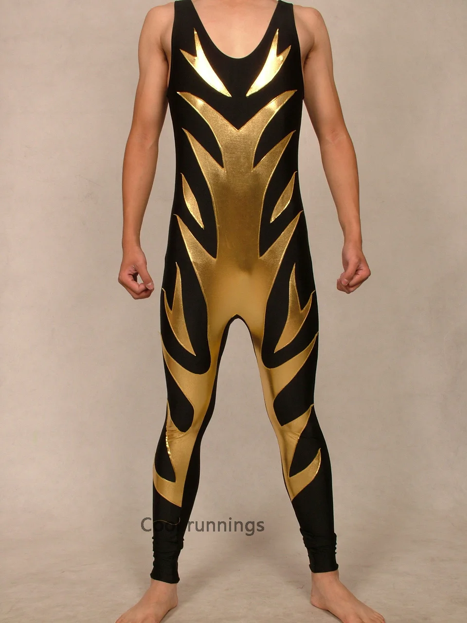 lycra spandex zentai costume metallic wrestling tights/pants Red Star size S-XXL 