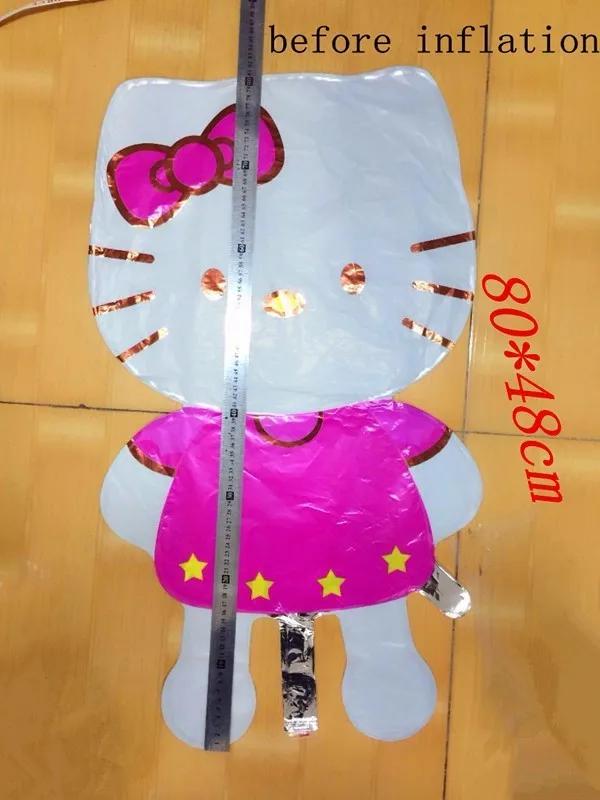 116*65 см Фольга hello kitty Cat Воздушные шары 3 размера большой средний и голова котенка украшение на день рождения свадьба вечеринка Надувные Воздушные шары