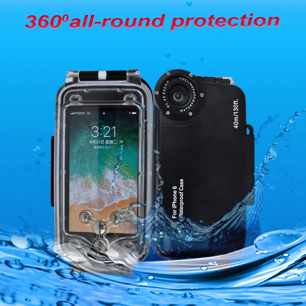 Для iPhone 6 40 м/130 футов профессиональный водонепроницаемый защитный корпус для