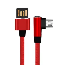 90 градусов локоть Android строка данных для игр Быстрая зарядка 2.4A Мобильная строка данных для samsung зарядный кабель OFC100632