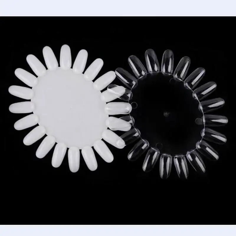 

Fast shipping way nail tips color palette display panel oval mould as manicure practice display board beauty nail art product