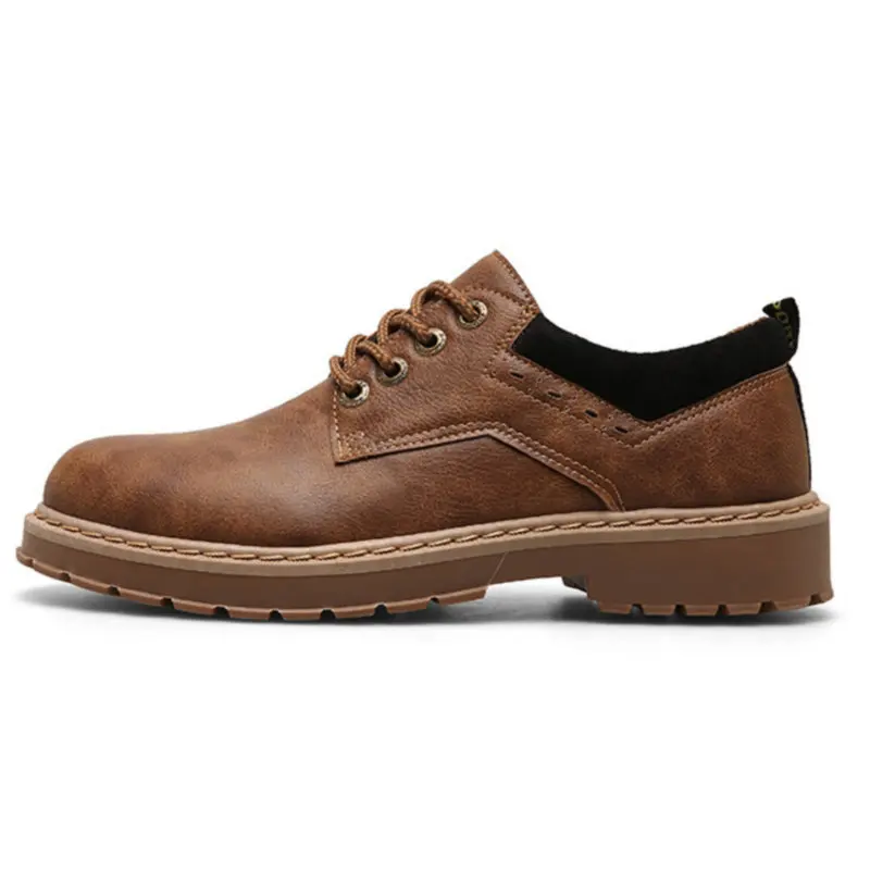 QWEDF 2019 New young Fashion Comfortable oxfords shoes rubber outsole Anti-skid shoes Men's casual leather Driving shoes AA-022