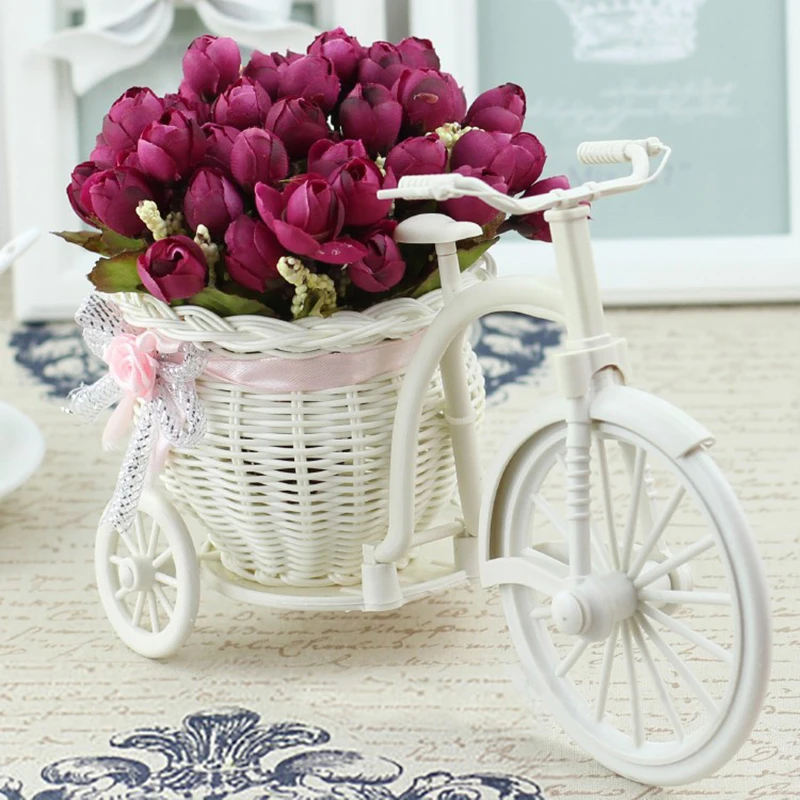 Ваза цветы искусственные шелковые цветочные корзины набор для домашнего офиса украшения дома цветы украшения для свадьбы
