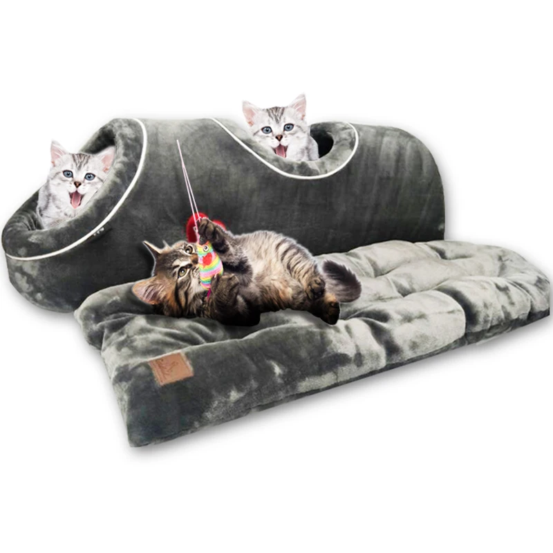 Brand 40/80cm 8kg Cat Beds/Sofas/Mat Washable Double holes Cat Tree