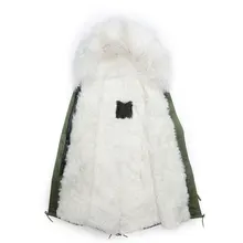 Новое поступление, повседневная дизайнерская мужская зимняя куртка с капюшоном из чистого белого меха, шерстяная меховая парка, верхняя одежда, куртка с капюшоном из овечьего меха