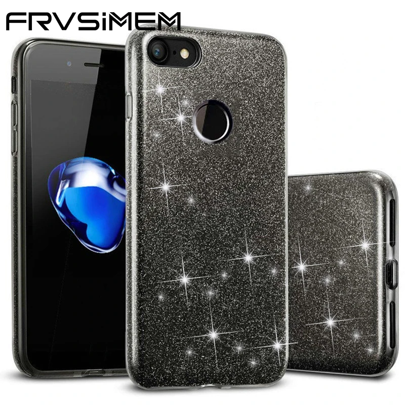 

For Huawei P20 Lite Pro P10 Plus Honor 8 9 Lite View V10 Makeup Back Cover Shinning Protective Bling Glitter 3 Layer Case
