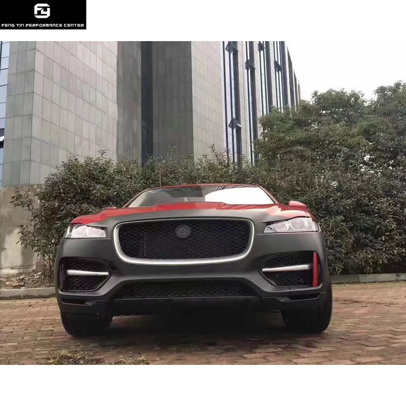 F-PACE комплект кузова автомобиля FRP Upainted передний бампер гоночные грили для Jaguar F-PACE низкая до высокая версия
